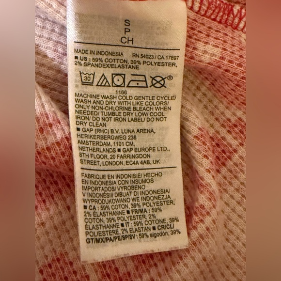 Old navy Red and White Patterned pajama set size s - Picture 14 of 16